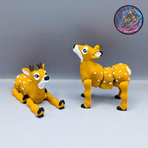 Baby Flexi Deer Fawn Keychains