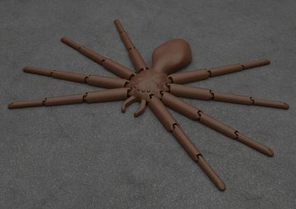 Flexi-Spider articulated print in place