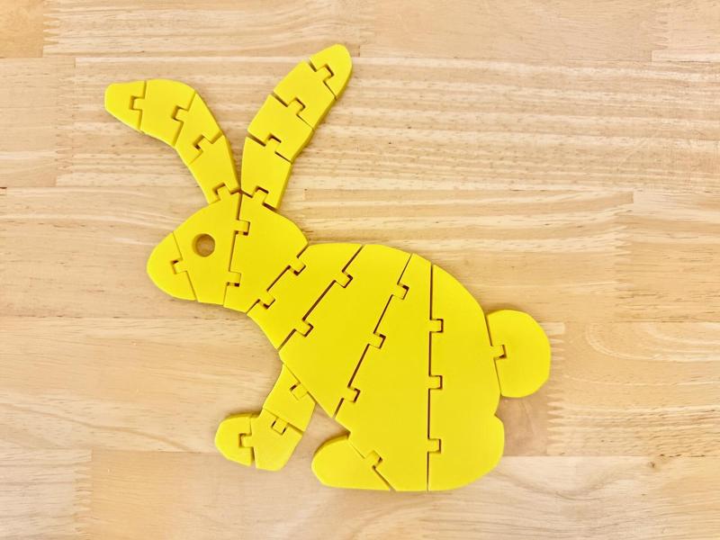 Articulated Sitting Bunny Rabbit - Large