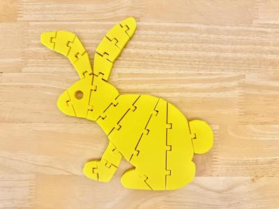 Articulated Sitting Bunny Rabbit - Large
