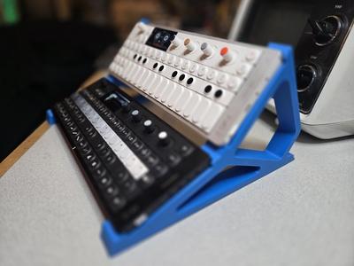 Teenage Engineering OP-1 Field and OP-XY dual performance stand