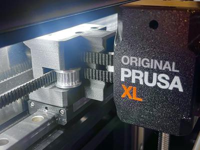 Prusa XL modified Left and Right Y-Carriage for Toothed Idlers Pulleys with 10mm width (for new O-Rings / Washers)