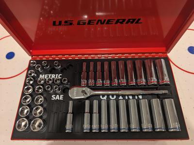 Harbor Freight US General mini toolbox Quinn Master Set socket tray