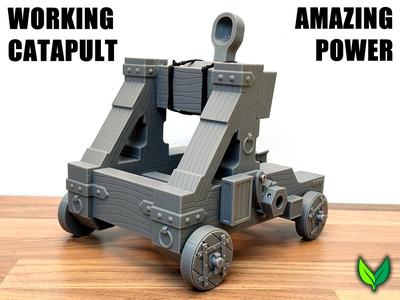 3D Printed WORKING Roman Catapult (Onager)