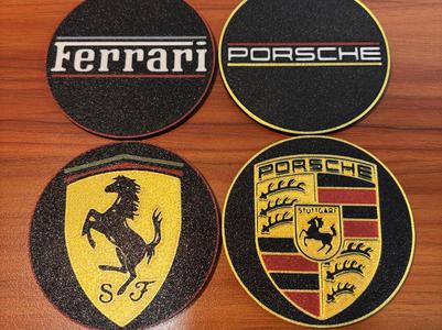Ferrari/Porsche Chilled Beverage Coaster Set