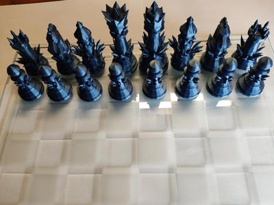 Ice Crystal Chess Set