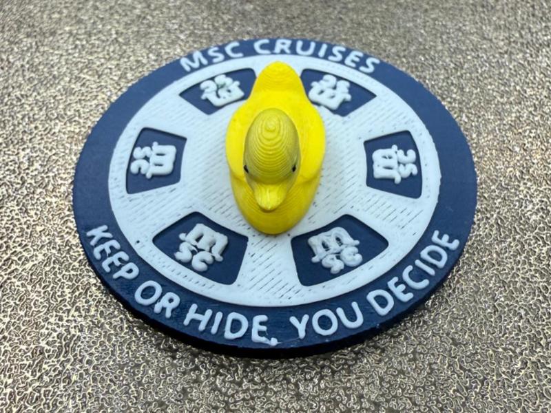 MSC CRUISE DUCK POKER CHIP FOR HIDING 