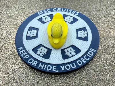 MSC CRUISE DUCK POKER CHIP FOR HIDING 