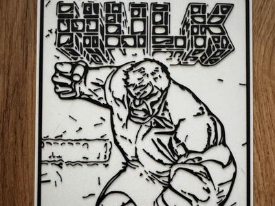 HULK 3D Wall Decor – Comic-Style Panel