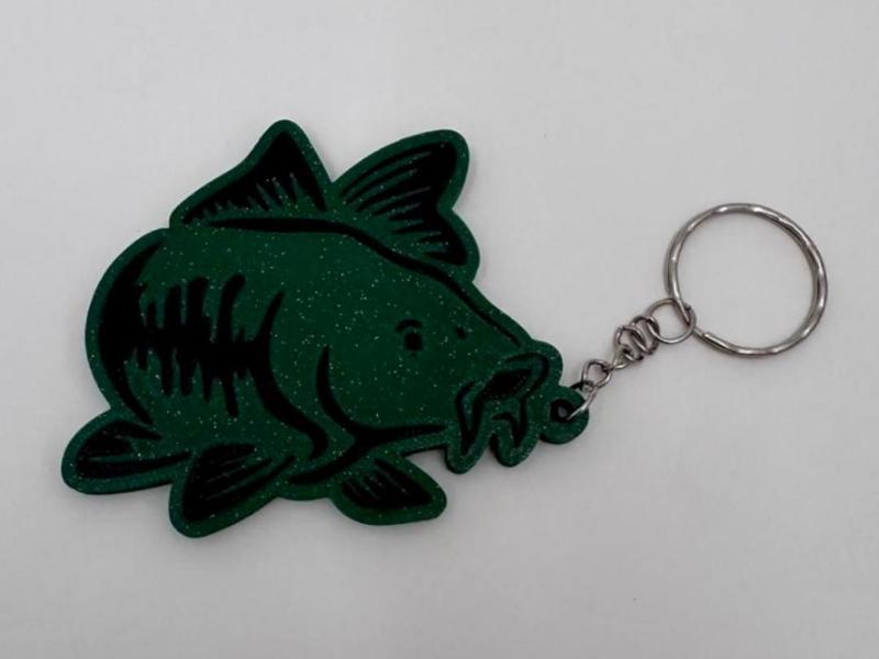 Double-sided carp keychain