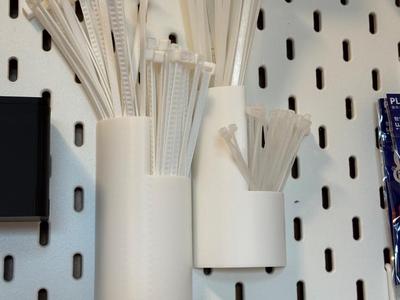 zip tie holder ikea skadis pegboard