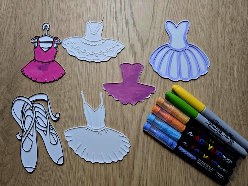 Ballet Ballerina Tutu Clothes DIY Coloring NO AMS