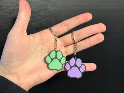 Cute Dog Paws Keychain