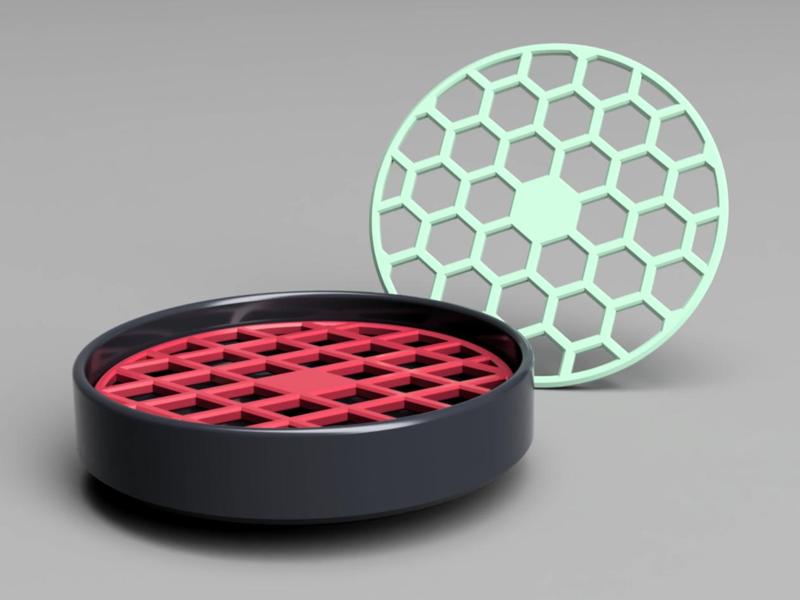 Coaster for Glasses with Water Drainage