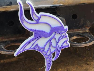 Vikings Hitch Cover - Whiteout - Quick change