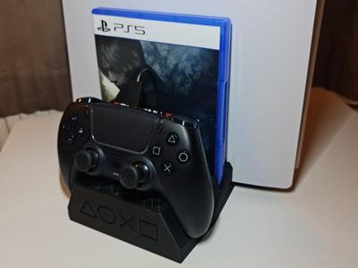 PS5 Disc Console Vertical Stand + Game and Controller 