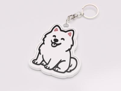 Samoyed Keychain