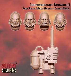 Ironwrought Brigade II - Heads + Comms Pack