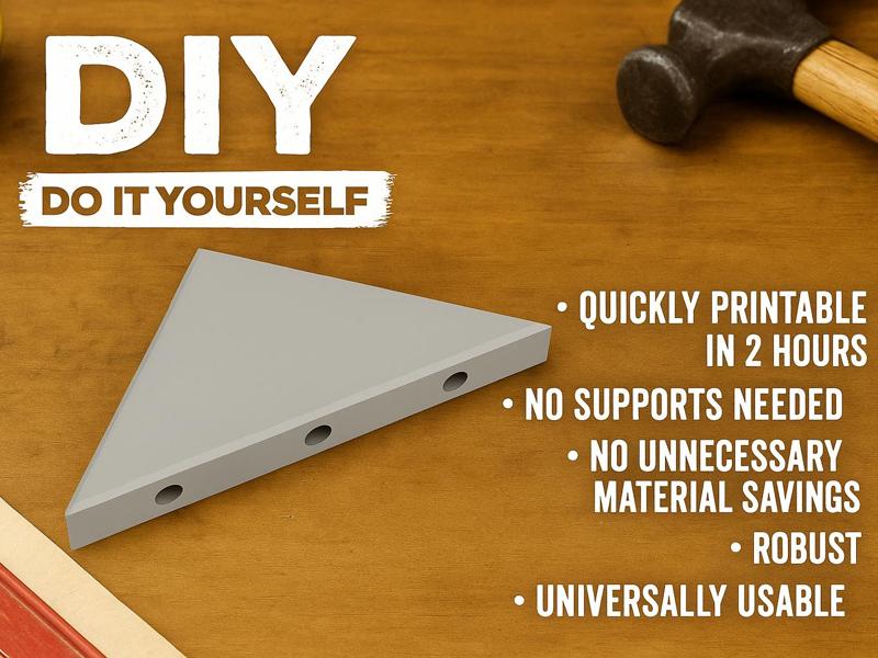 Strong universal mounting angle with 12 cm legs