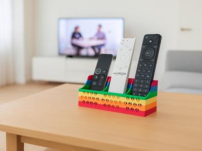 Remote control holder rainbow colors