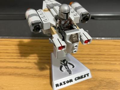 Razor Crest Legos Set Display Stand