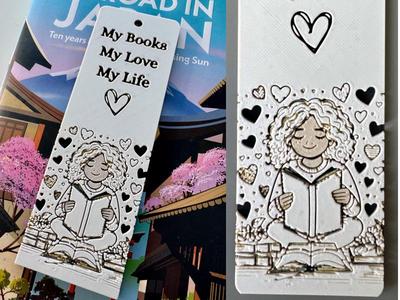 My Life, My Love, My Book Girl Bookmark | HueForge