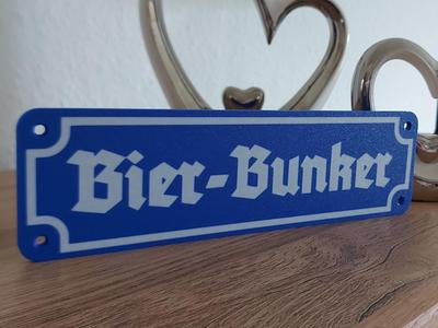 Beer Bunker Sign, the guide to beer