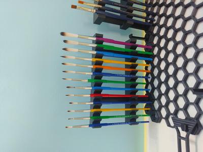 Paint Brush Holder-HoneyComb Wall Storage 