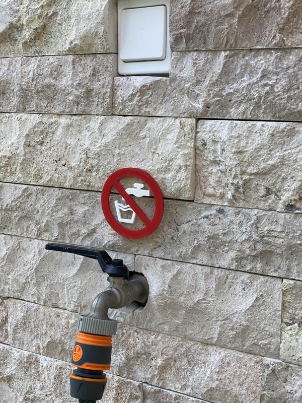 No Drink Water Sign