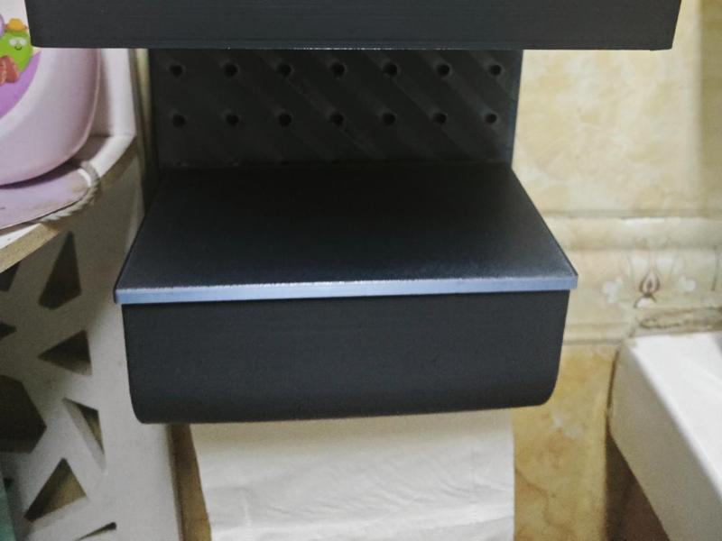 Pegboard toilet paper box lid, single lid