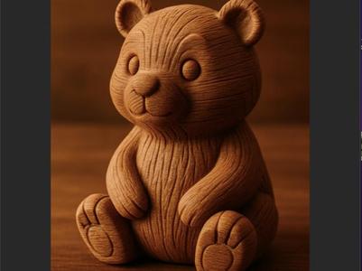 Cute Wooden Bear 