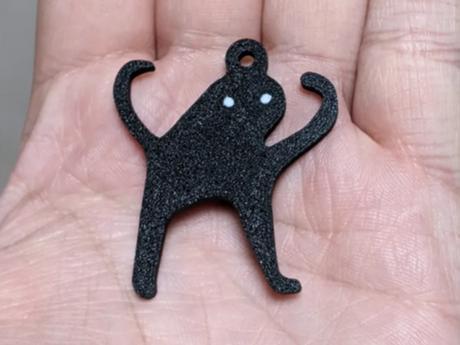 Cursed cat keyring (angry as fuk meme)