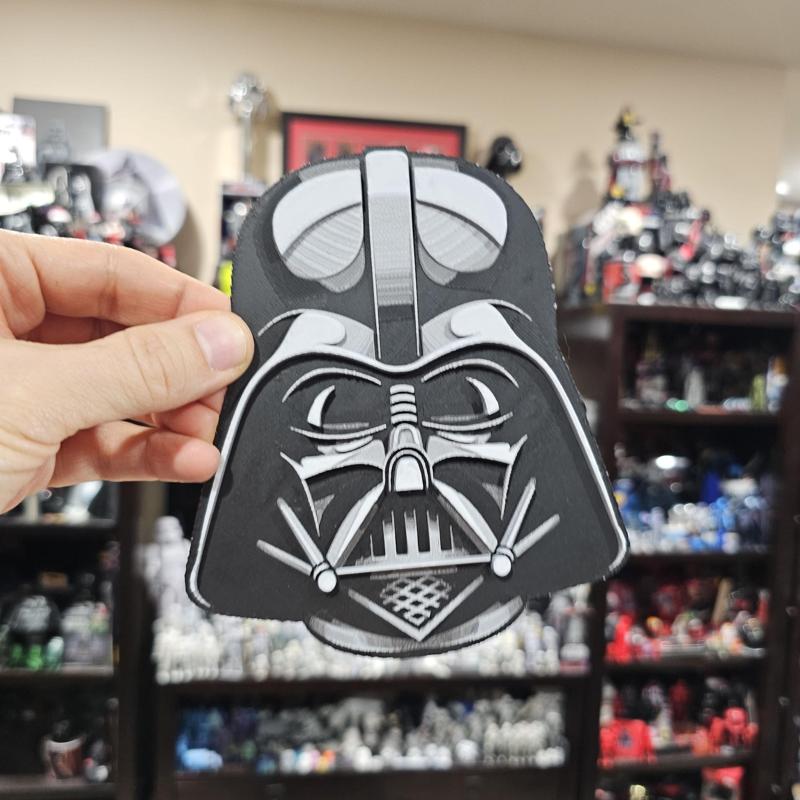 Star Wars (Inspired) "Flat Darther" Darth Vader HueForge Helmet
