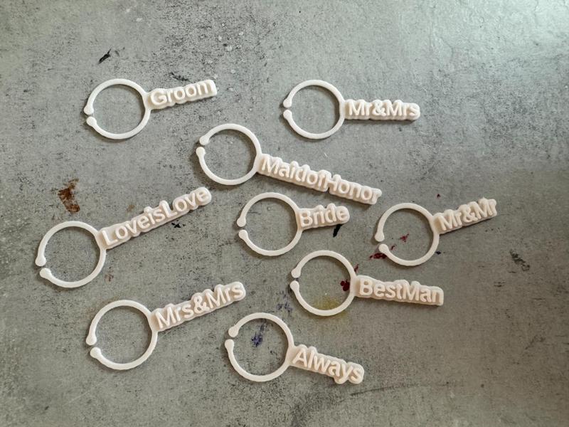 Wine Glass Name Tags -  SCAD Customizable!!
