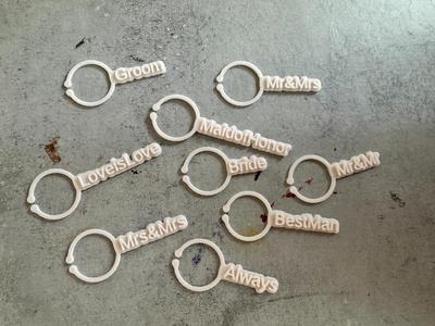 Wine Glass Name Tags -  SCAD Customizable!!
