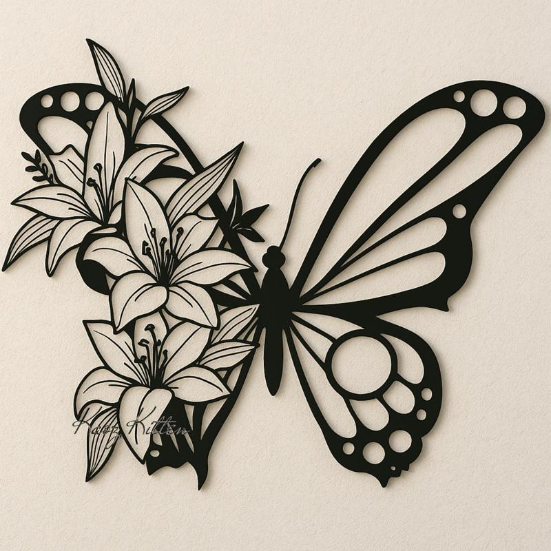 flower butterfly wall art garden butterflies home decor