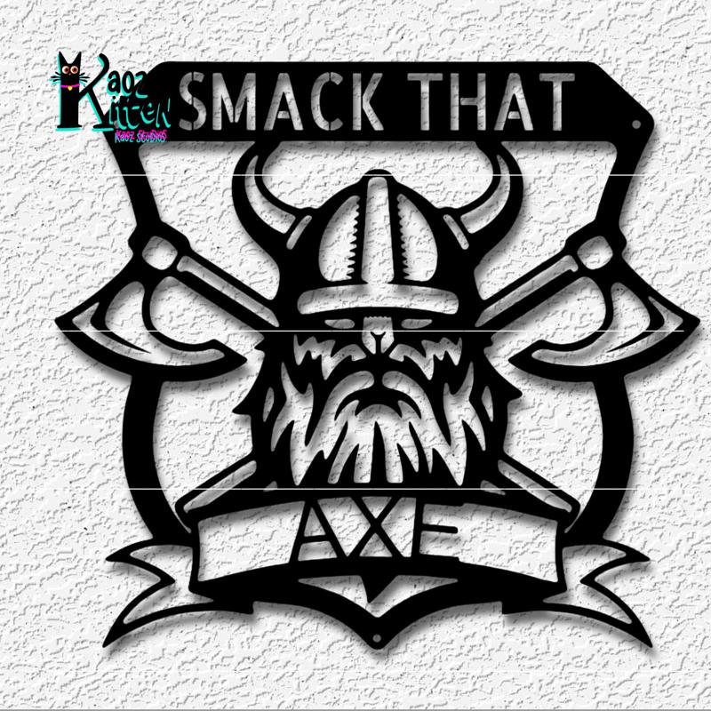 smack that axe wall art funny viking nordic wall decor