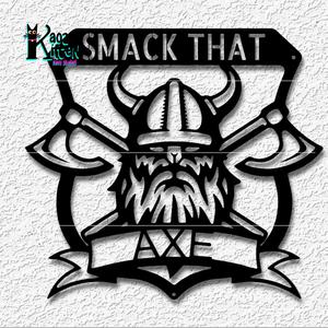 smack that axe wall art funny viking nordic wall decor