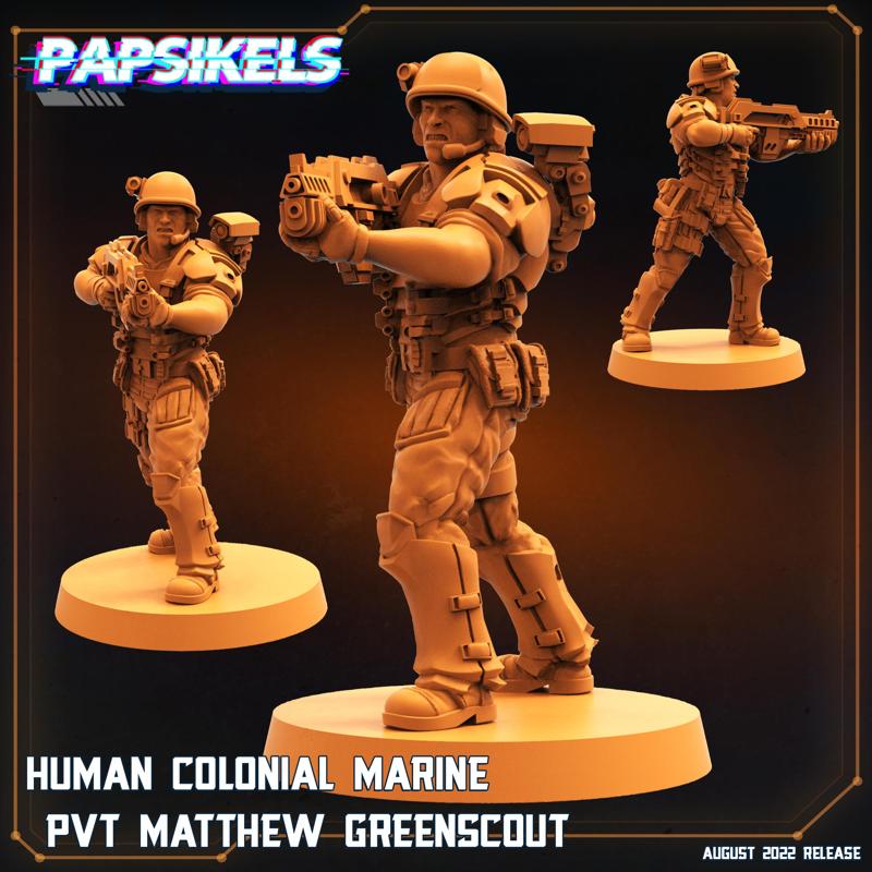 HUMAN COLONIAL MARINE PVT MATTHEW GREENSCOUT