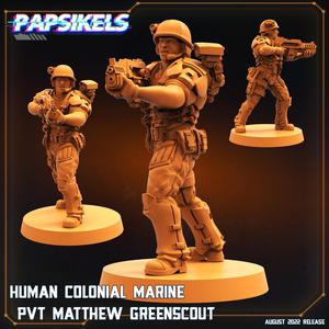 HUMAN COLONIAL MARINE PVT MATTHEW GREENSCOUT