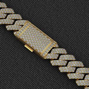 8 MM CUBAN LINK CHAIN 2 ROWS DIAMOND BRACELET OR NECKLACE