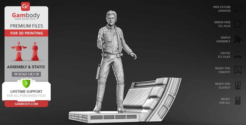 Han Solo 3D Printing Figurine | Assembly