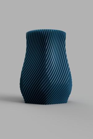 Geometric Finned Vase