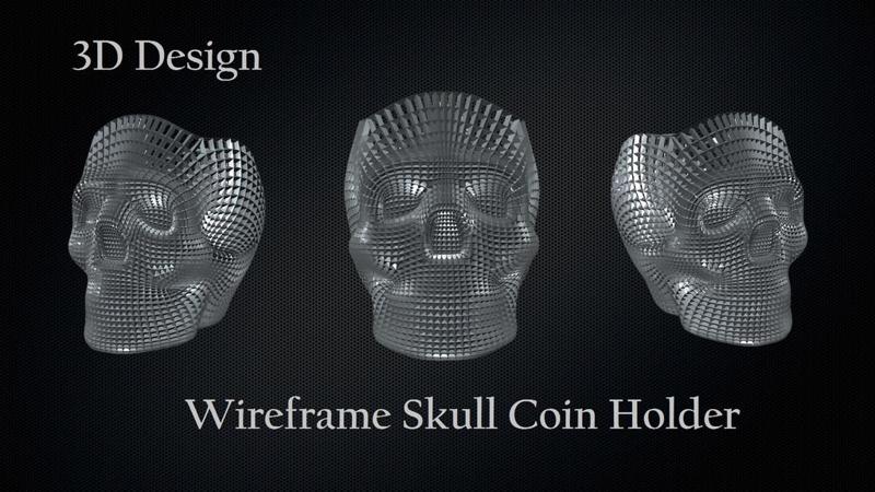 WireFrame Skull Coin Holder