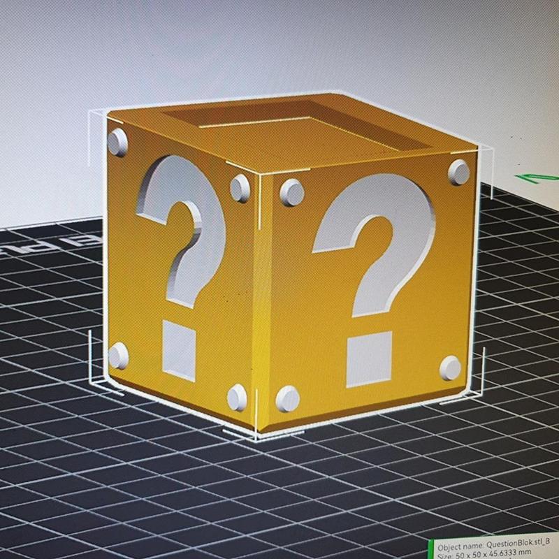 Mario question block feet