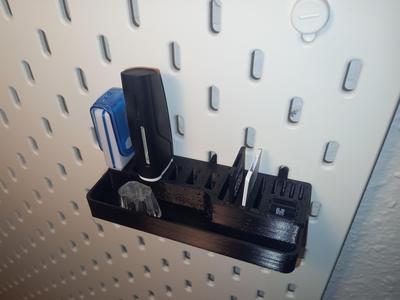 IKEA Skadis USB stick and SD card holder