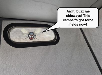 Magnetic midges net for VW California
