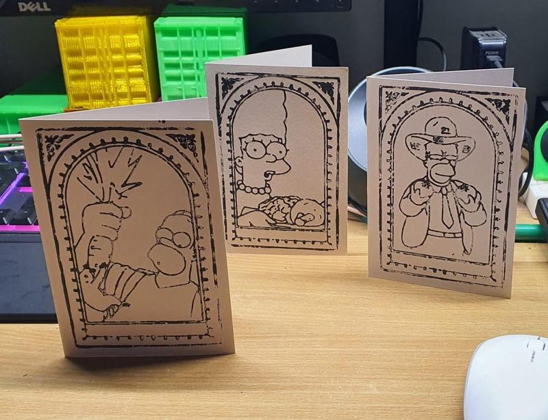 The Simpsons Greeting card stamps