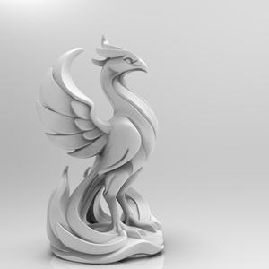 Mystical Phoenix Minimalist Sculpture