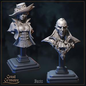 Bust of  Celia LeFleur and Bust Count Richter von Schloss